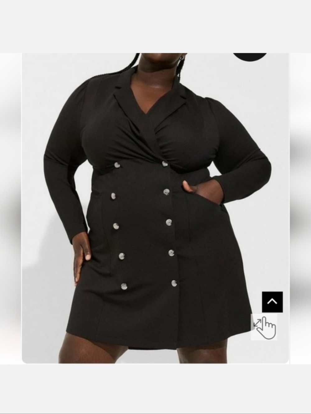 Torrid Mini Ponte Double Breasted Blazer Dress